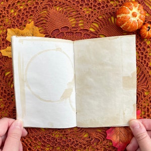 Diarios de basura de café A6, 40 páginas, 120 GSM, diario, papel reciclado, papel de café teñido a mano, scrapbooking, estilo vintage, proyectos de manualidades