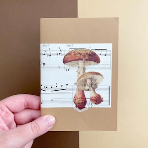 Mini carnets A6, 40 pages, 120 g/m², forêt, forêt de champignons, scrapbooking, journal de poche, carnets de croquis, botanique, partitions
