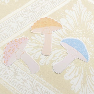 Fungo pastello, pacchetto di adesivi, paese delle meraviglie, pianificatore felice, funghi, bujo, diario, carta opaca, penpalling, scrapbooking, natura, micologia
