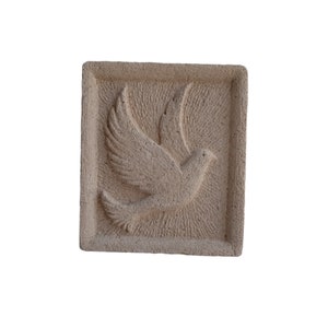 Dove low relief, real molded stone, French craftsman