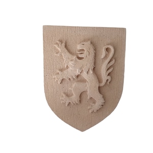 Lion coat of arms in reconstituted stone