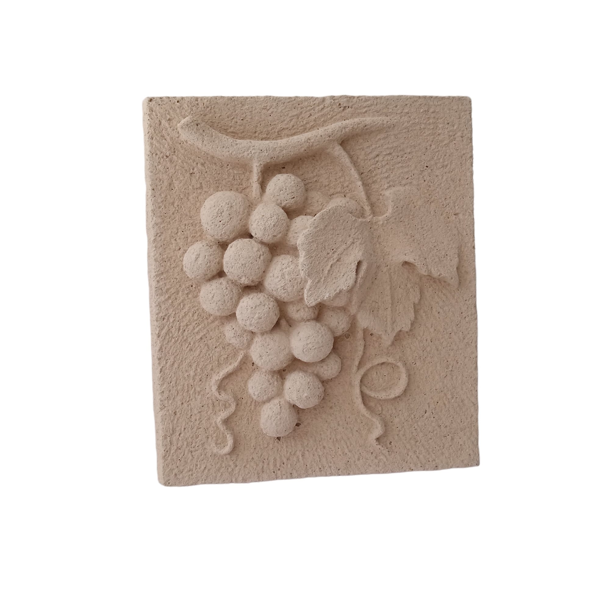 Grape cluster, vine, real molded stone, French craftsman