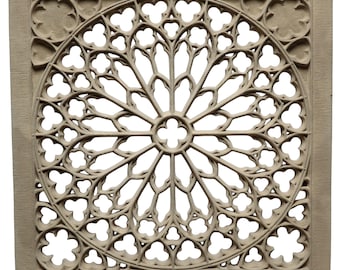 Notre-Dame Cathedral Rose Window – Genuine Reconstituted Stone – French Handcrafted
