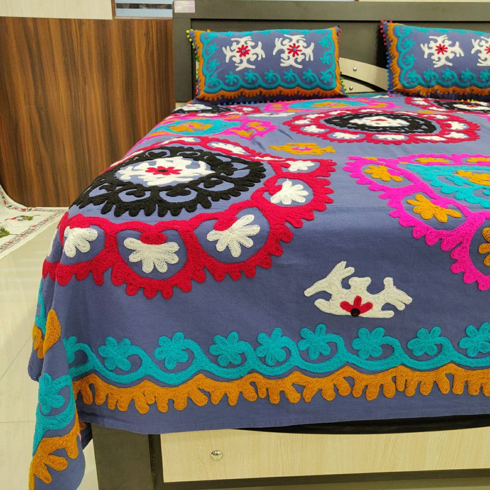 Suzani wall hanging suzani bedspread bed cover bright suzani Etsy