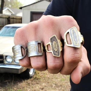 Oldtimer Autoschlüssel Statement Ring | Upcycling Schmuck für Auto Liebhaber | Muscle Car Geschenk | US-Car Accessiore