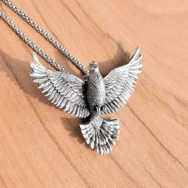 Pendentif colombe en argent sterling 925 - Un bijou intemporel plein de sens et de symbolisme Amour, fidélité, paix, bonheur - Animal totem
