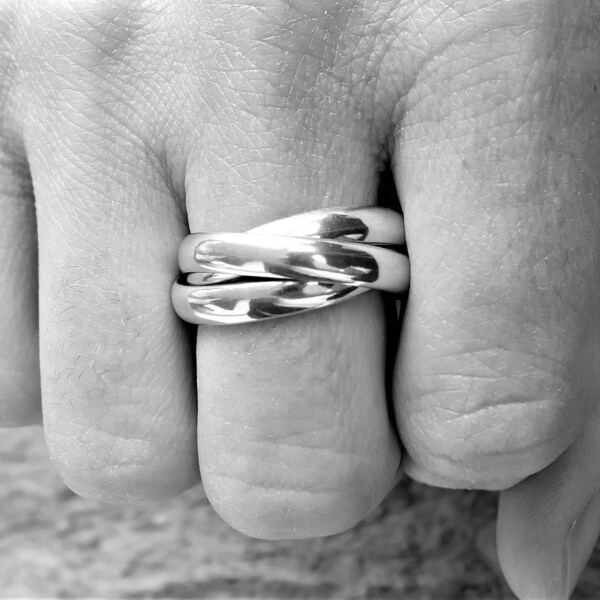 Trinity Ring handfrafted wedding rings 925 silver partner rings friendship wedding 3 rings