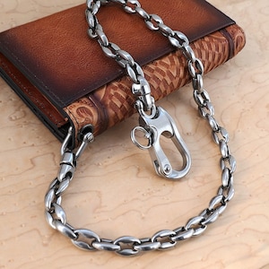 Jeans Chain Men | Stainless Wallet Chain | Steel Keychain | Pants Accessories | Custom Leather Wallet | Rockabilly Gift | Biker Purse Chain