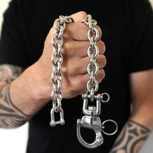 Herren Geldbeutelkette Edelstahl | Biker Hosenkette Vintage | Rockabilly Jeans Kette | Rocker Wallet Chain | Punk Rock Accessoire