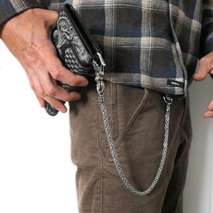 Hosenkette Edelstahl | Gothic Geldbeutelkette | Elegante Kette | Biker Wallet Chain | Geldbörse mit Kette | Schlüsselkette Damen Herren