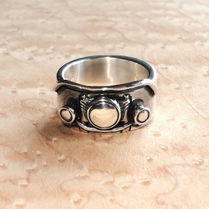 Motorcycle Biker Band Ring Men - Handmade Unique Biker Jewelry made of solid Silver