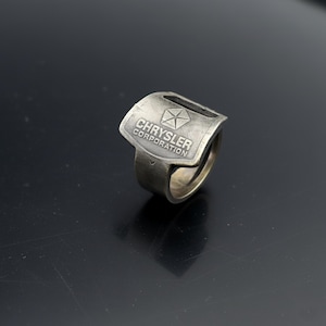 Handcrafted ring repurposed from a vintage car key — minimalist upcycled jewelry by GL Jewelry Artist.