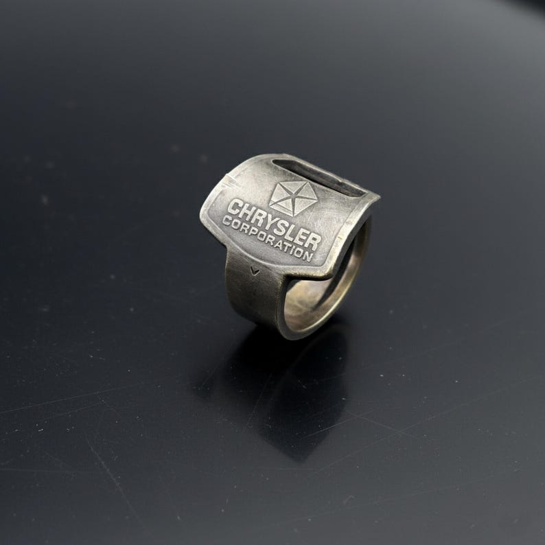 Handcrafted ring repurposed from a vintage car key — minimalist upcycled jewelry by GL Jewelry Artist.