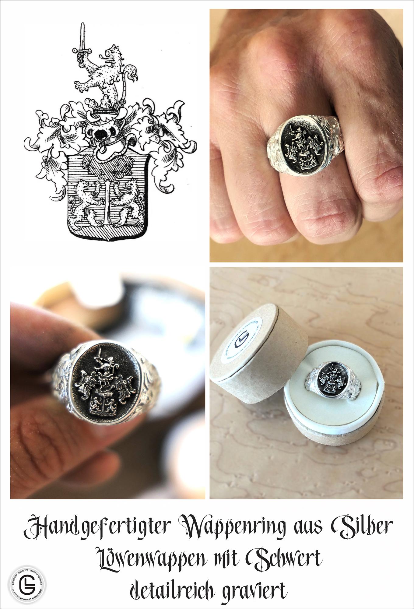 Bague Homme Chevalière En Argent 925 Rhodié - Modèle Baroque Avec Gravure - Neuf Avec étiquettes, Marque Tata Gisèle