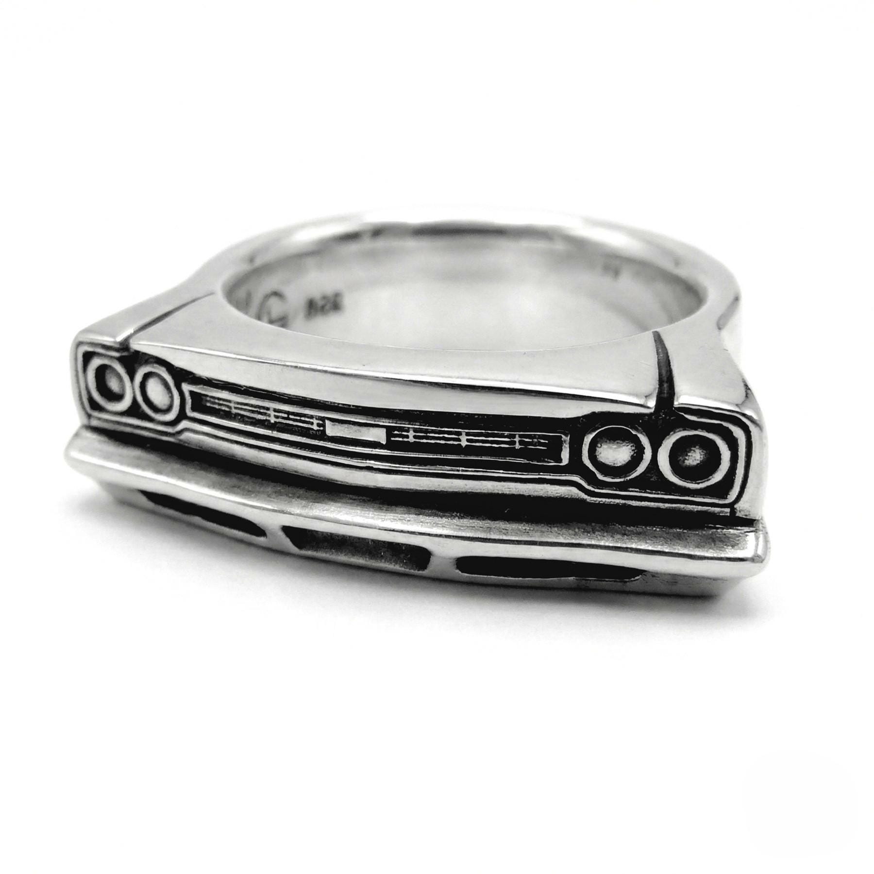 Handcrafted Car Grille Ring Sterling Silver for Gearheads and Vintage ...