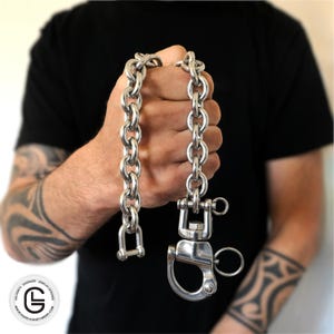 Chunky Wallet Chain for Men | Stainless Rockabilly Pants Chain | Rocker Jeans Chain | Grunge Streetwear Accessories | Fathersday Gift