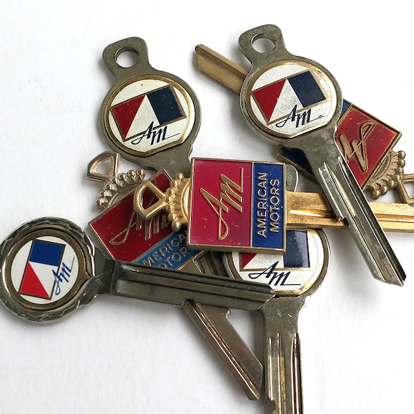 AMC Nash Key Blank Uncut NOS | Gold-Plated Vintage Car Key | Car Guy Gift | Classic Car Accessories