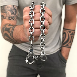 Heavy Wallet Chain | Stainless Pants Chain | Biker Wallet Accessories | Goth Keychain | Grunge Style | RocknRoll Clothing | Punk Jeans Chain