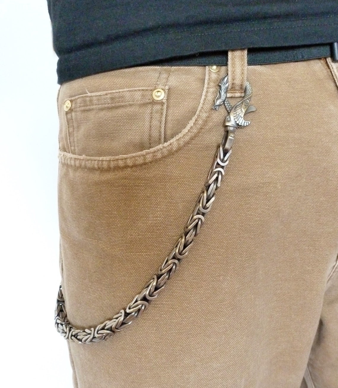 Wallet Chain Royal Chain Purse Walletchain Brass Harley Biker Etsy