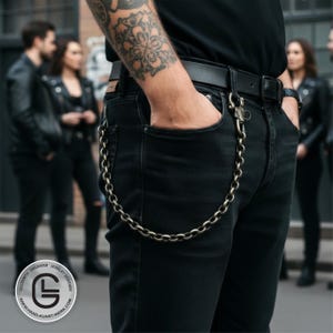 Heavy Vintage Brass Wallet Chain | Handmade Biker Accessory | Rockabilly Jeans Chain | Trucker Key Chain | Bold Streetwear Jewelry
