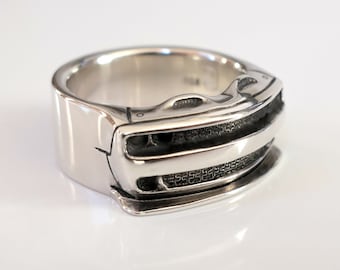 Challenger Front Grill | Handmade Silver Ring | Gift for Muscle Car Enthusiasts | Sports Car Accessories | Car Guy Gift | Hellcat Jewelry