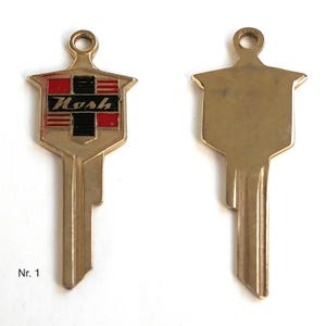 AMC Nash Vintage Key Blank | 600 Ambassador Rambler Metropolitan Statesman | NOS Car Key | Classic Cars | Car Guy Gift | Crest Key