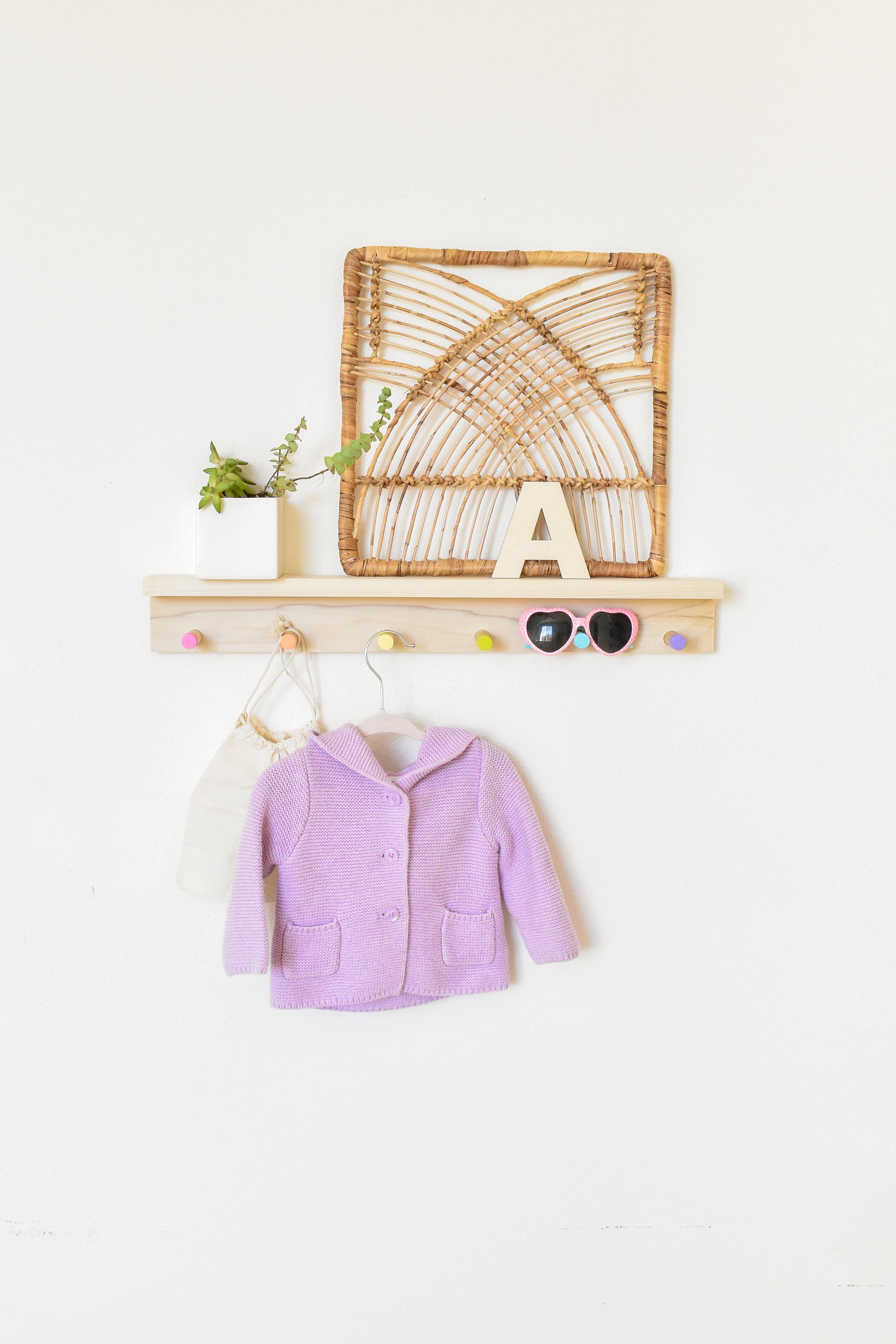 Wooden Peg Rail for Kids Room Nursery Clothes Rack Custom Etsy Canada