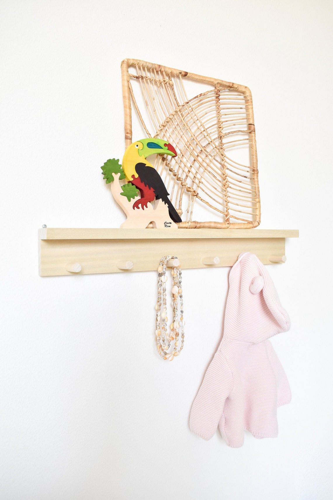 Wooden Peg Rail for Kids Room Nursery Clothes Rack Custom Etsy