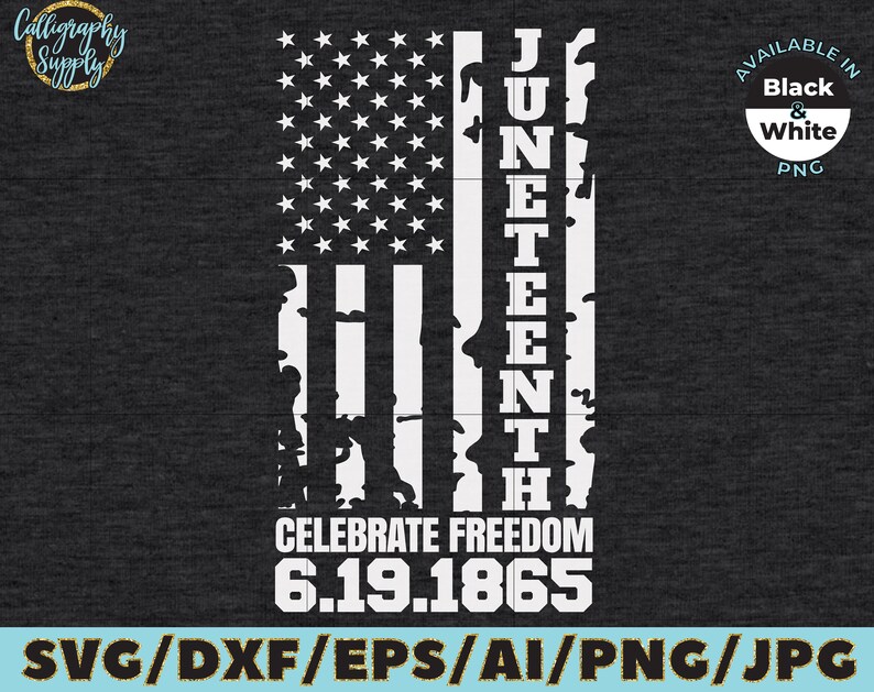 Download Juneteenth Day SVG American Flag SVG Freedom SVG Cut File ...