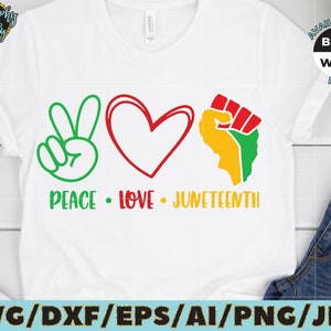 Download Peace Love Juneteenth SVG Freedom Day SVG Cut File vinyl ...
