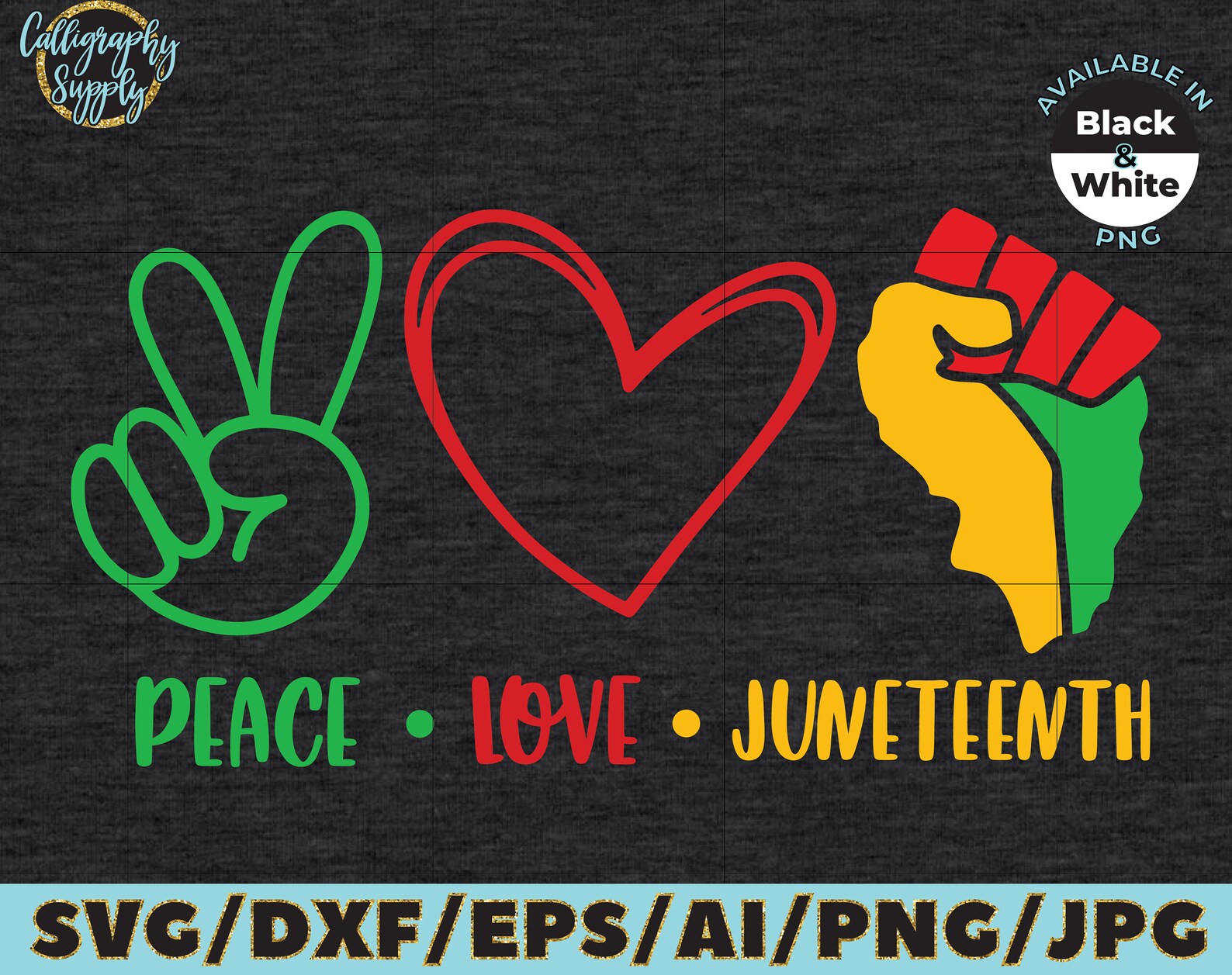 Download Peace Love Juneteenth SVG Freedom Day SVG Cut File vinyl ...