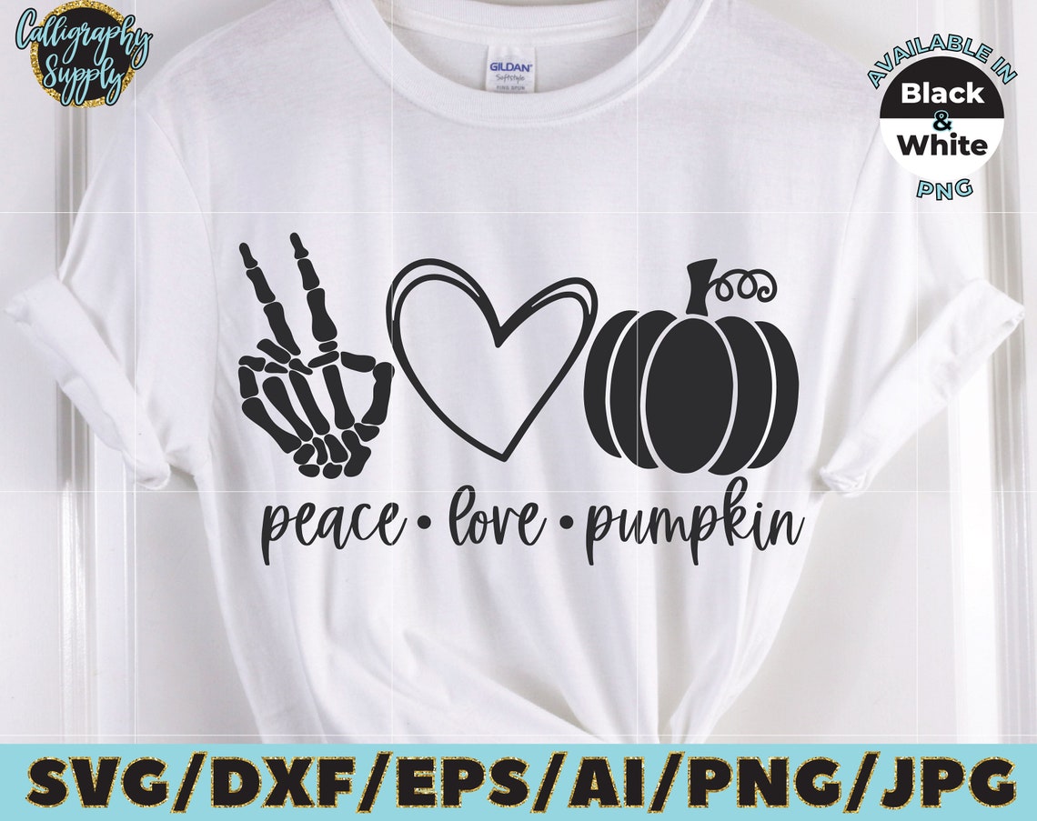 Download Peace Love Pumpkin SVG Halloween SVG Cut File vinyl decal file | Etsy