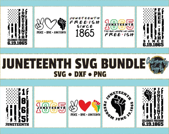 Juneteenth Bundle SVG Freedom Day SVG Cut File vinyl decal file for silhouette cameo cricut file iron on transfer