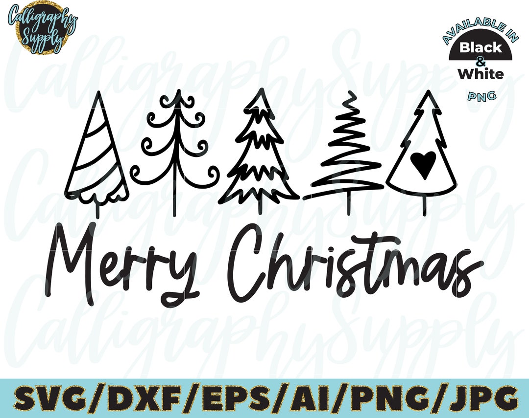 Merry Christmas SVG Cut File Vinyl Decal File for Silhouette Cameo ...