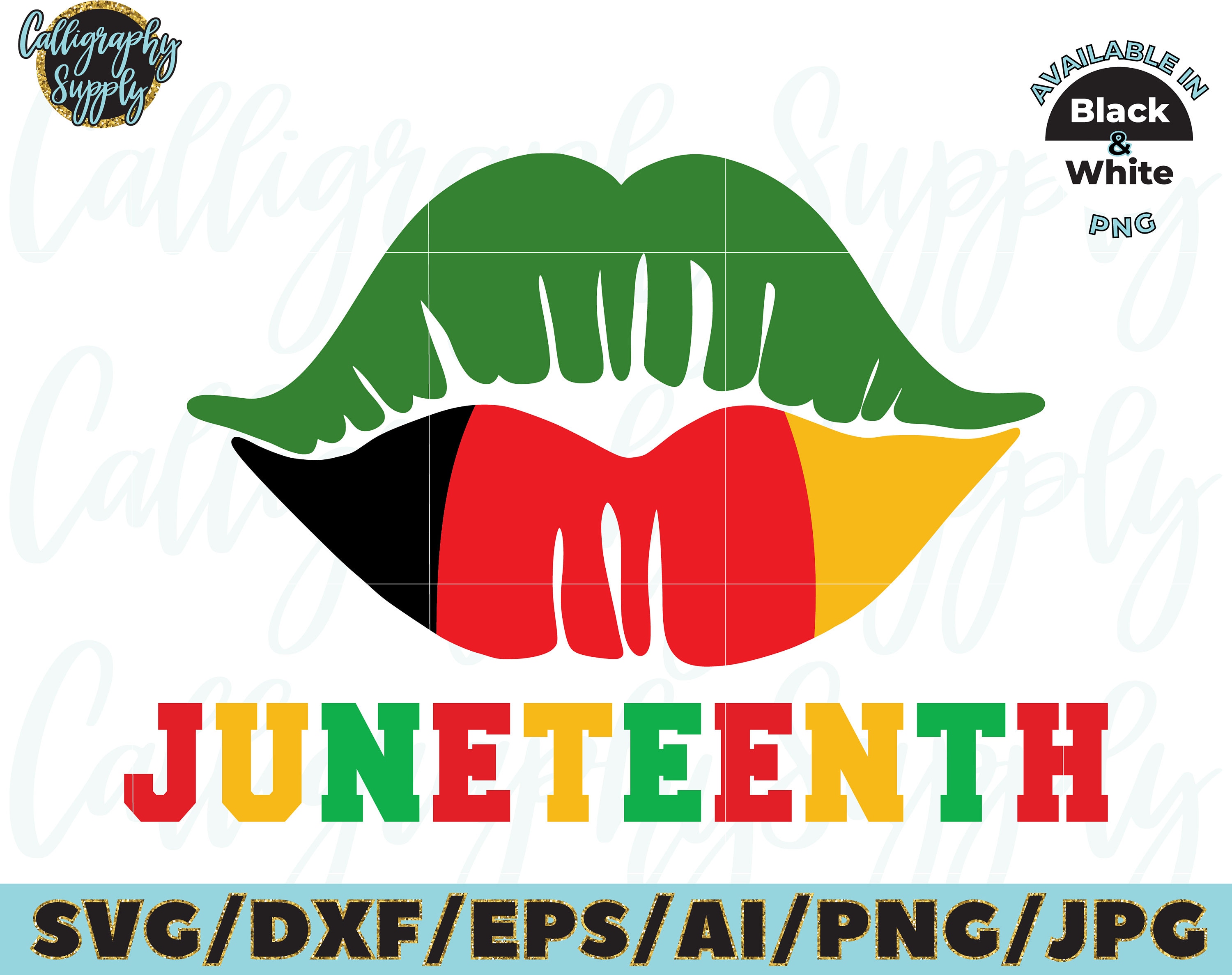 Juneteenth Lips SVG Freedom Day SVG Cut File vinyl decal file for sil…