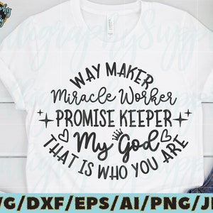 Weg-Macher SVG, Wundertäter SVG Versprechen Keeper SVG Christian Zitate Svg Hand Schriftzug Svg, KalligraphieVersorgung