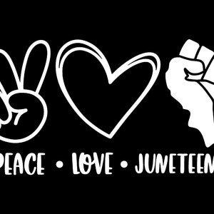 Download Peace Love Juneteenth SVG Freedom Day SVG Cut File vinyl ...