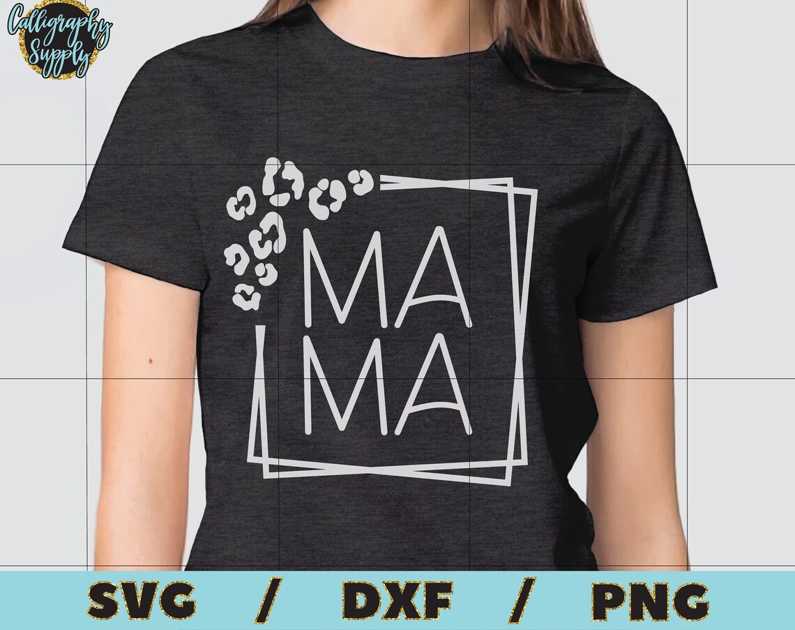 Mama SVG Leopard Mama SVG Mama Frame Bundle SVG Mama Shirt | Etsy
