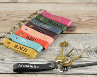 leather key wristlet