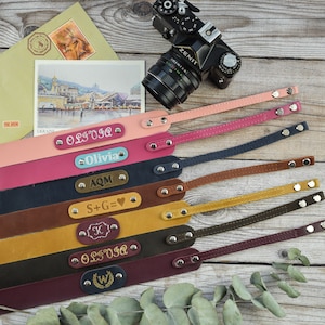 Personalized leather camera strap/ Custom camera strap