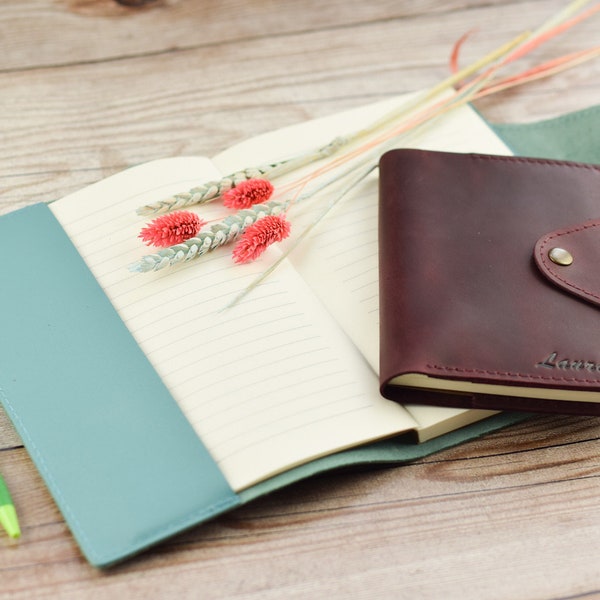Personalized Leather Journal, Refillable Travel Diary