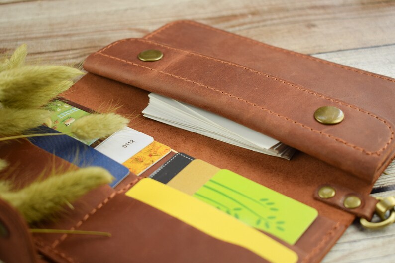 Personalized Leather Wallet/leather Wristlet Wallet for Etsy