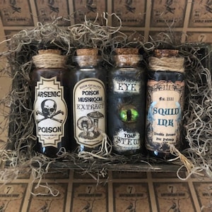 Holiday Presents- Gifts-Oddity and Curiosity - Curiosity Cabinet - Curiosity Mystery Box - Curiosity Jars- Curiosity Shop- Potion Bottles -