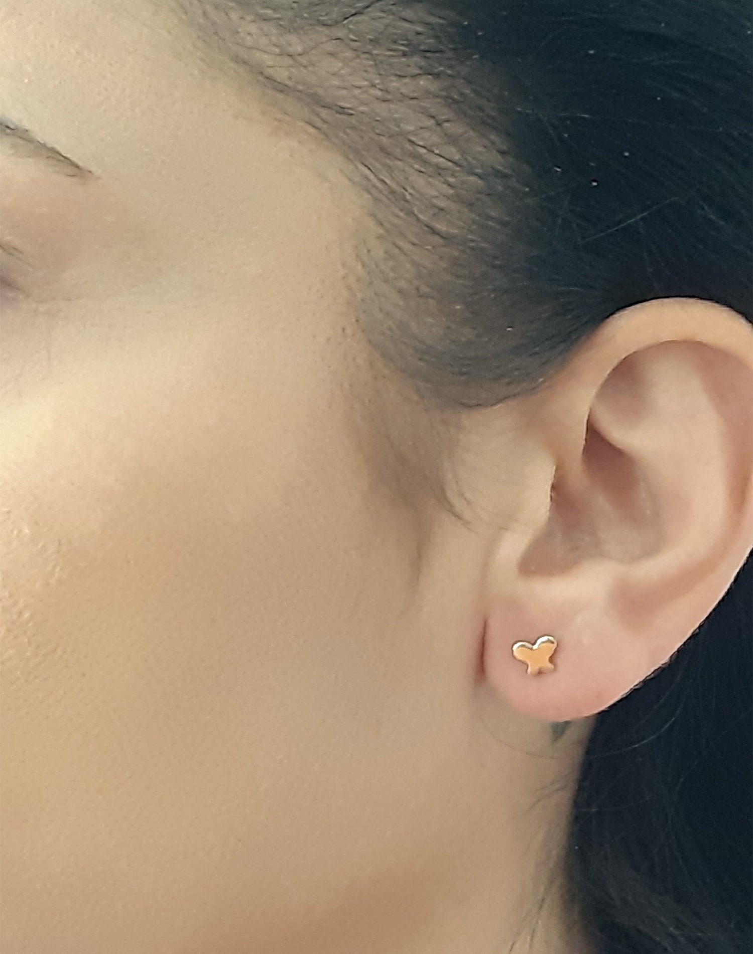[LLOYD] 韓国☆14K☆Butterfly Earrings 14k Butterfly Earring,solid Gold Butterfly, Earring Gold