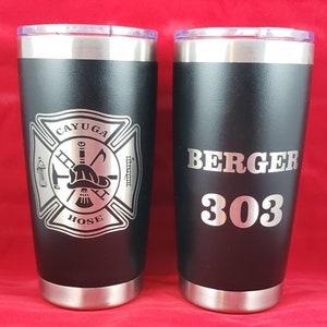Personalized Fireman Tumbler,Stainless Steel Tumbler,Fireman Gift, Groomsmen Gift,Tumblers, Engraved Tumbler, Corporate Gift, 20oz,8oz Flask