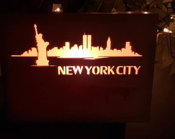 NYC Lightbox - 2 designs available, New York   Statue of Liberty, Twin Towers