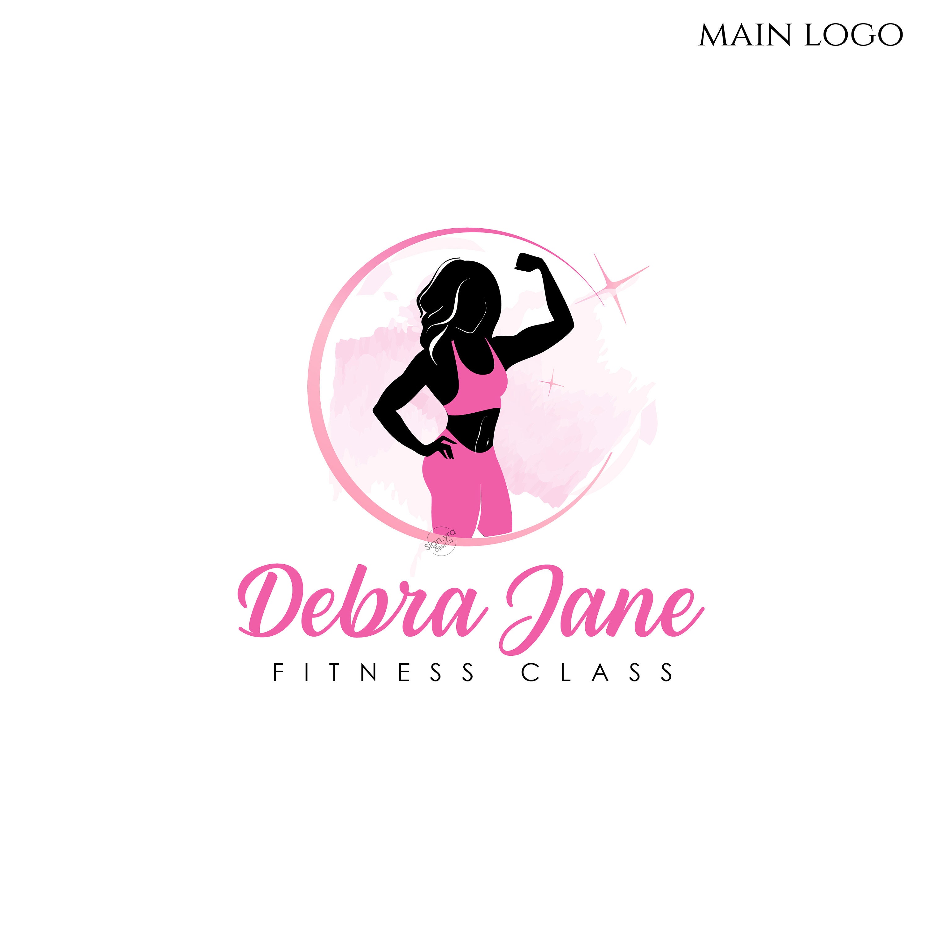 fitness training indoor women's logo home