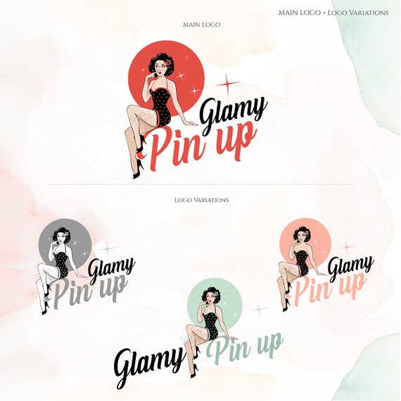 Pin up Girl Pin up Logo Pinup Woman Design Vintage PINUPS - Etsy