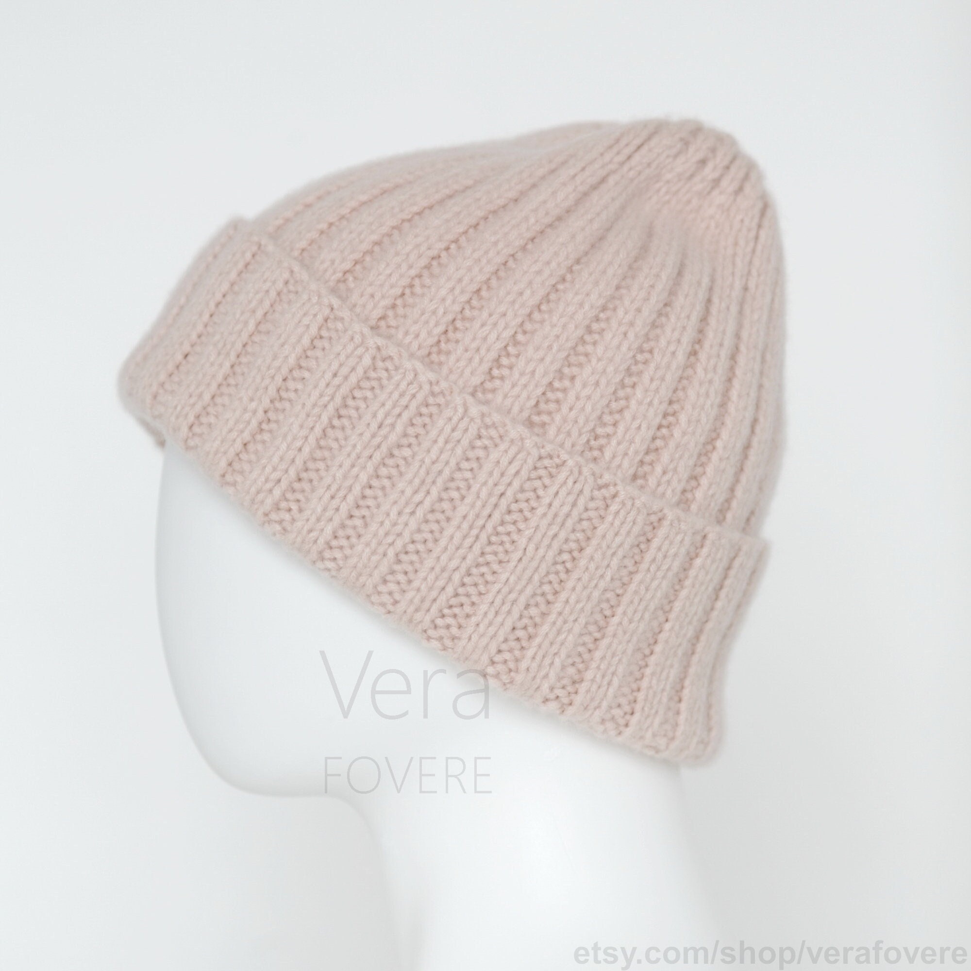 100% Cashmere hat Powder soft thick 