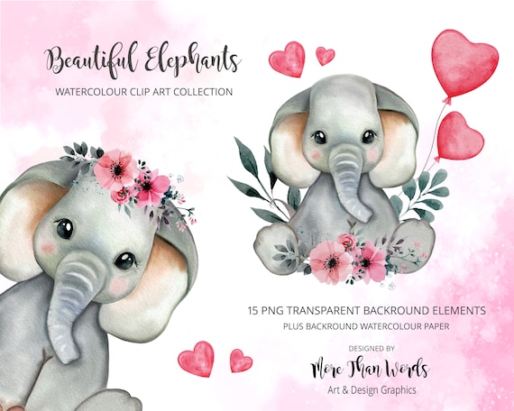 jungle Animals Nursery Decor elephant clipart watercolor jungle elephant nursery art Kids Clipart mother baby clipart cute elephants